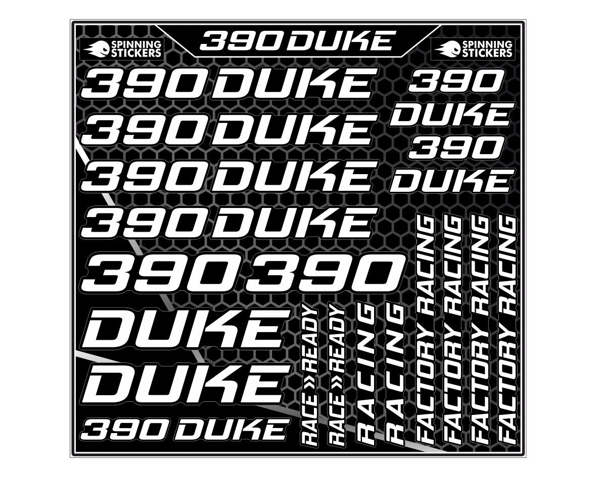 390 Duke Aufklebersatz