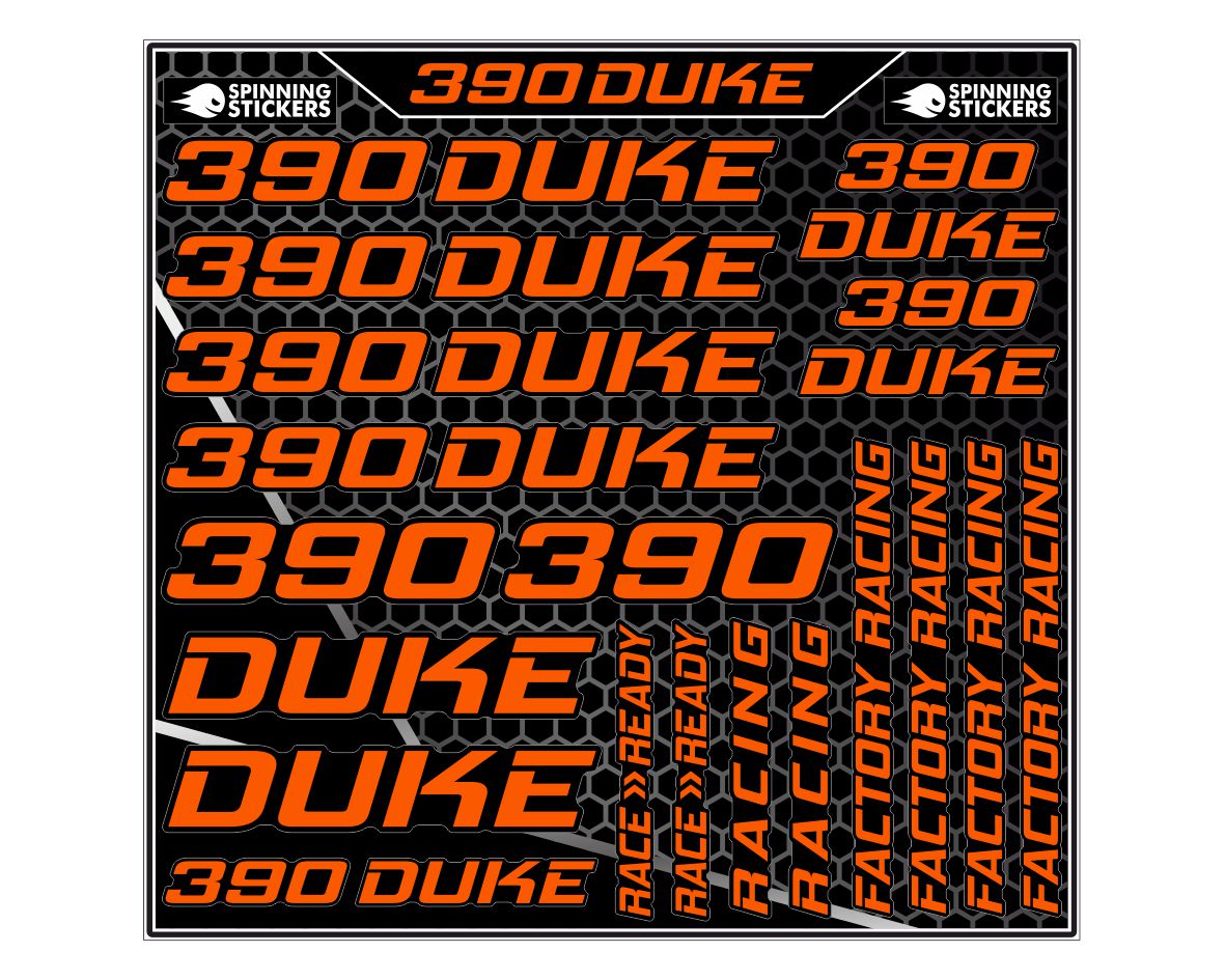 KTM 390 Duke sticker kit