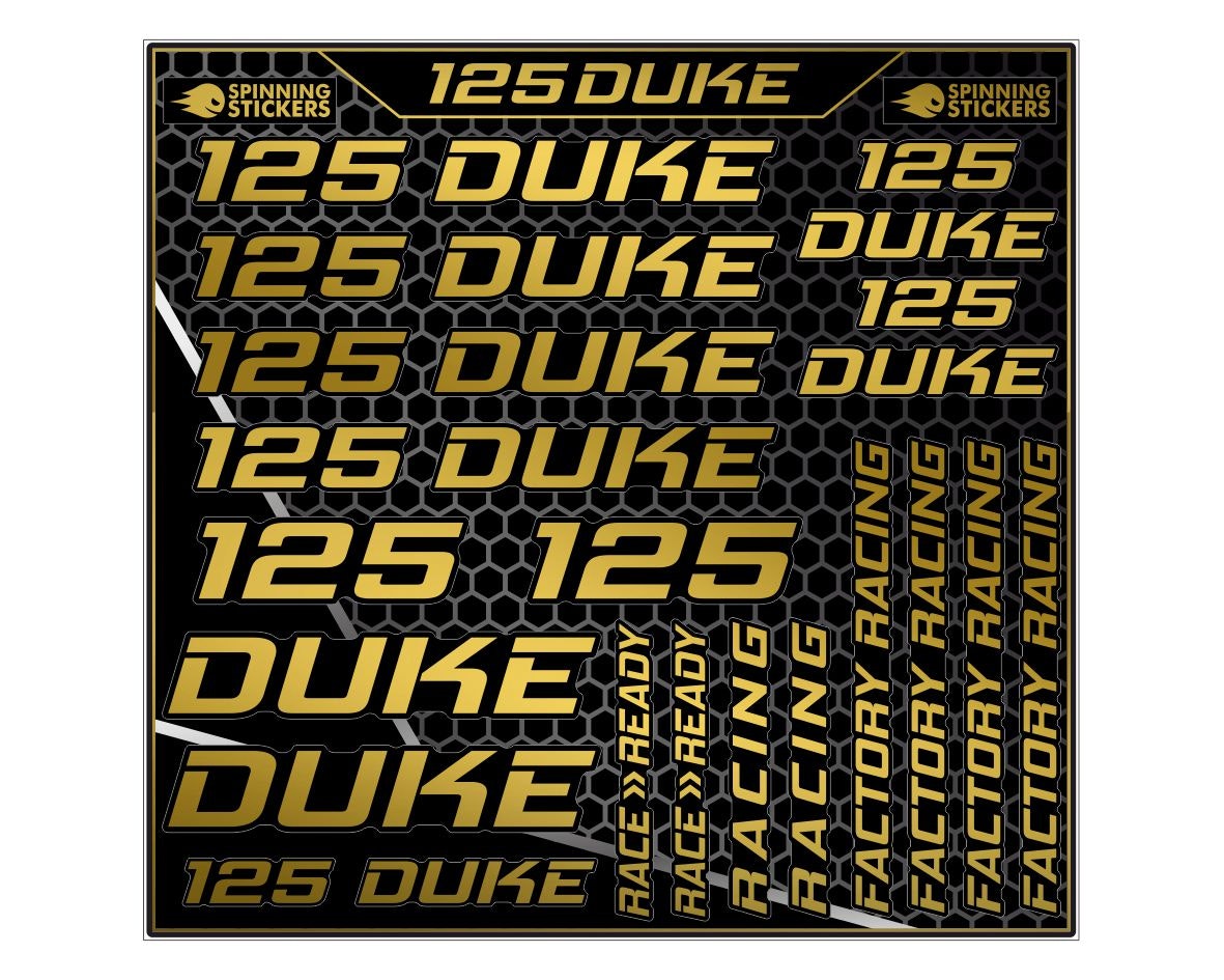 125 Duke sticker kit