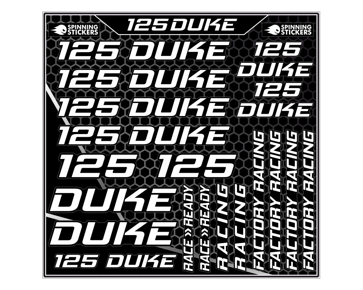 KTM 125 Duke sticker kit