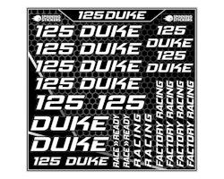 125 Duke sticker kit