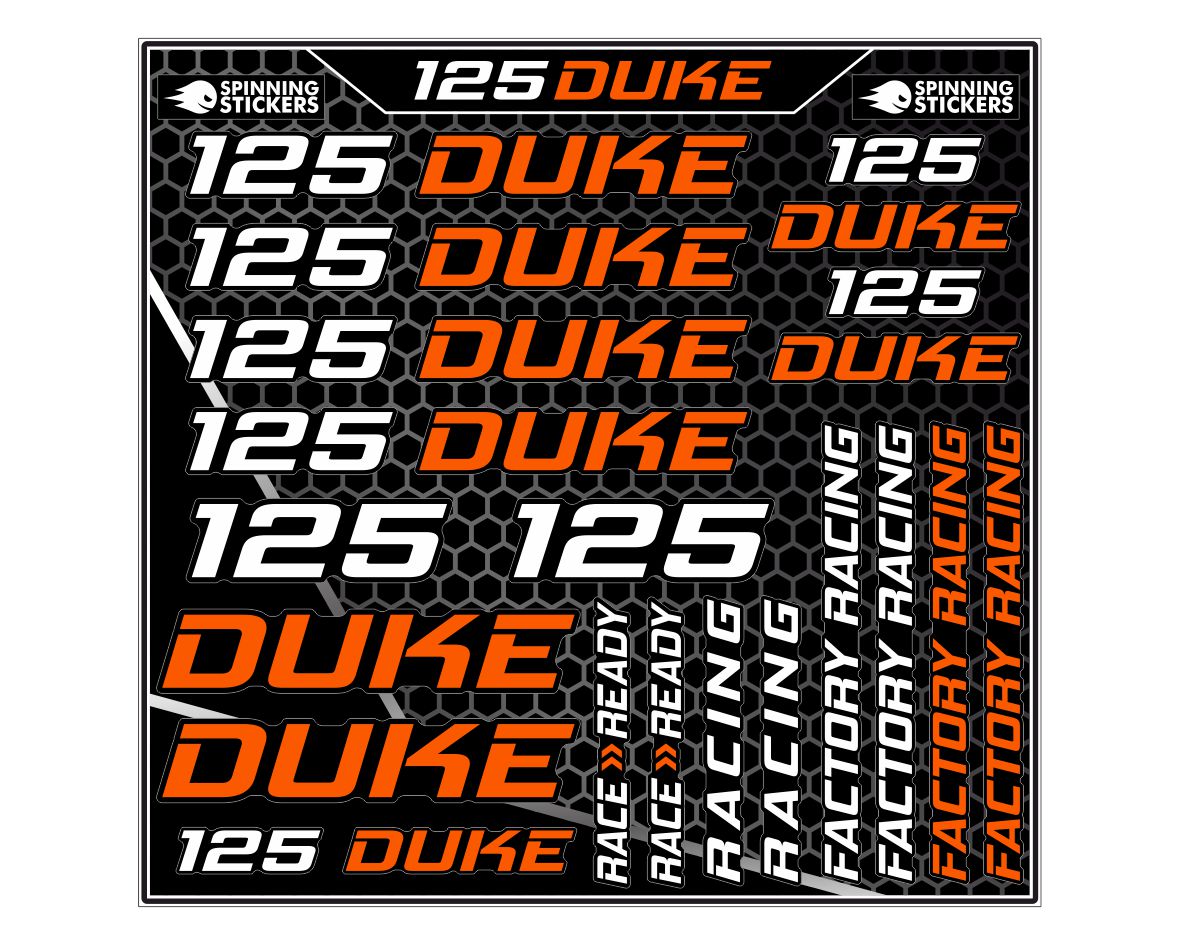 KTM 125 Duke sticker kit