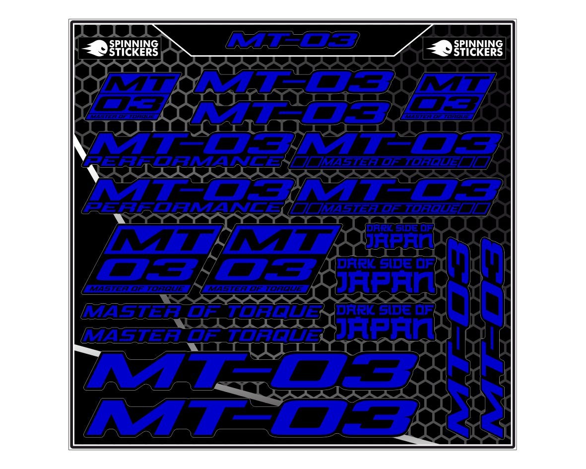 Yamaha MT 03 stickerset