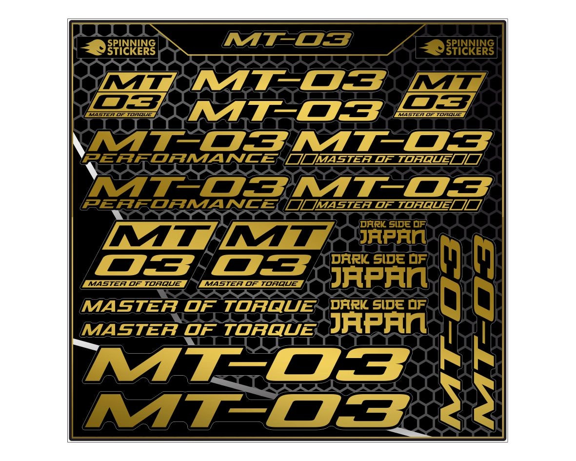 Yamaha MT 03 sticker kit