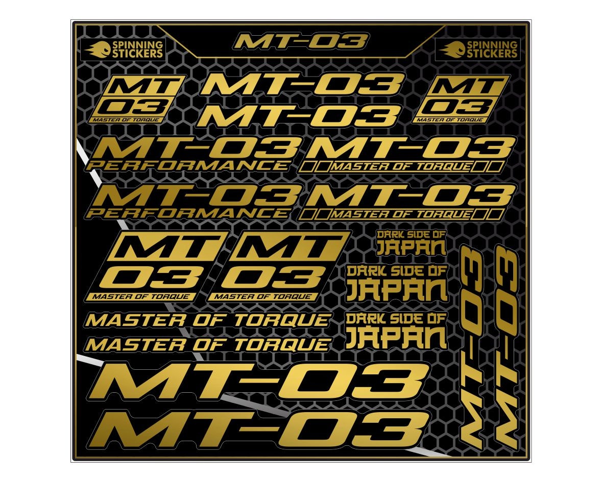 Yamaha MT 03 stickerset