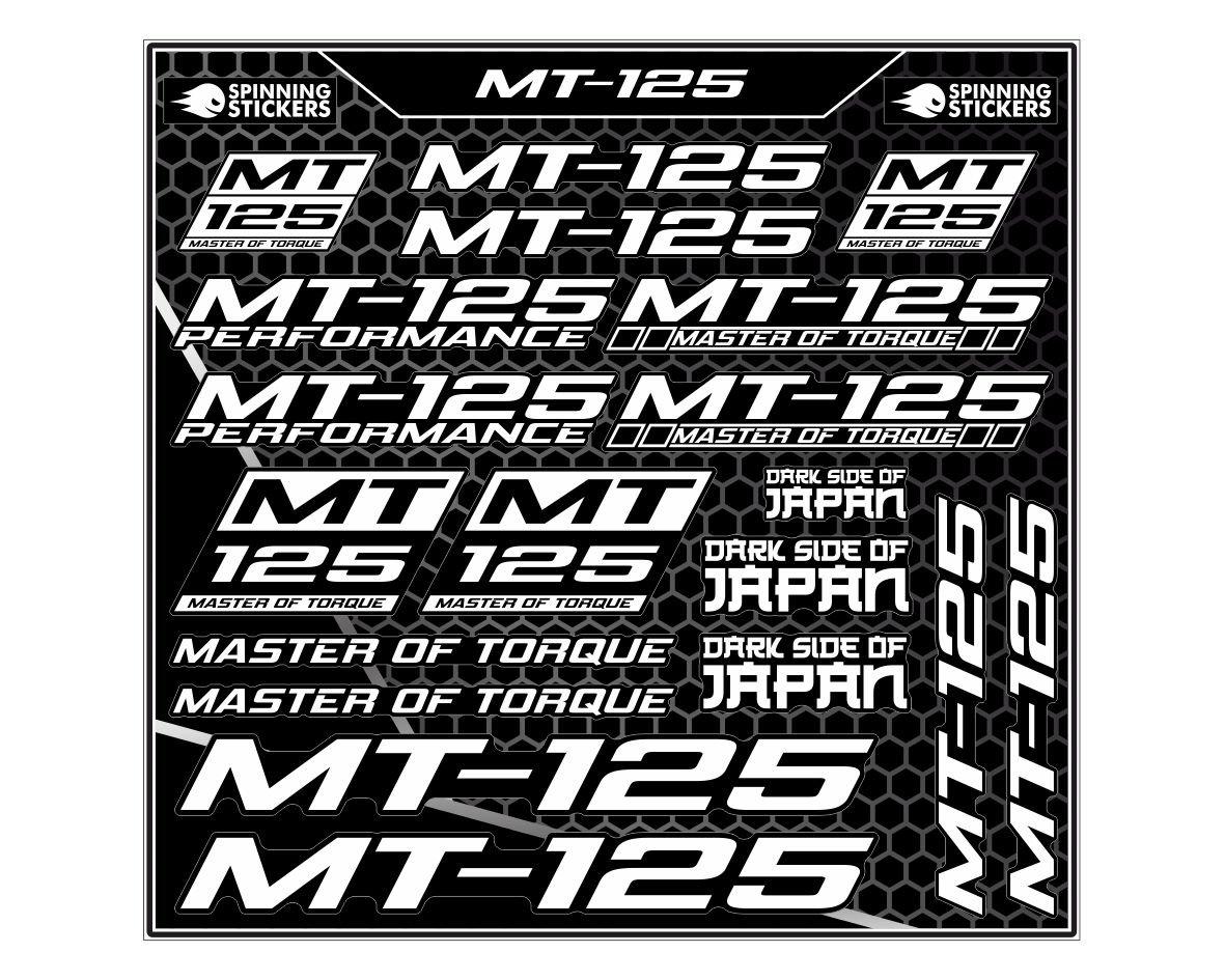 Yamaha MT 125 sticker kit
