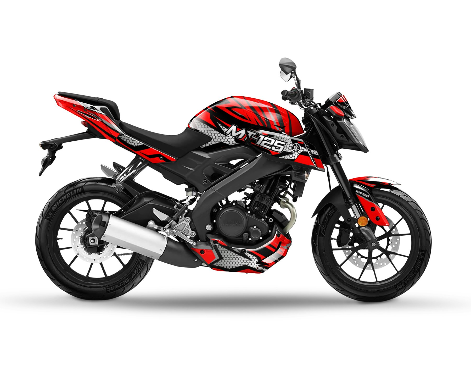 Kit de gráficos Yamaha MT 125 - "Hexagon" 2014-2019