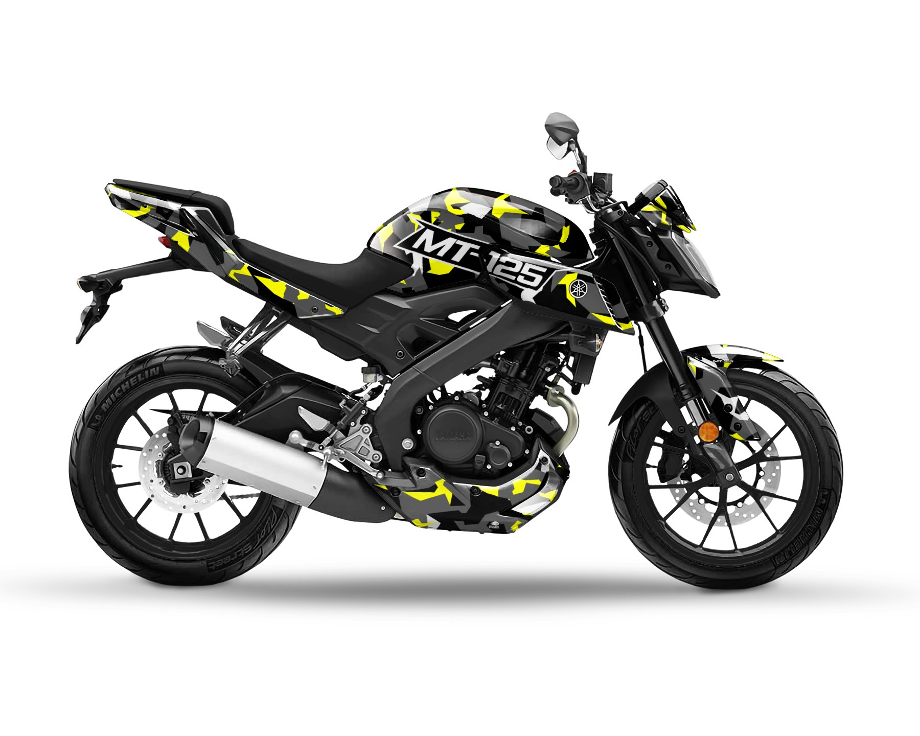 Yamaha MT 125 Kit Déco - "Camo" 2014-2019 - SpinningStickers | Autocollants  de jante de moto