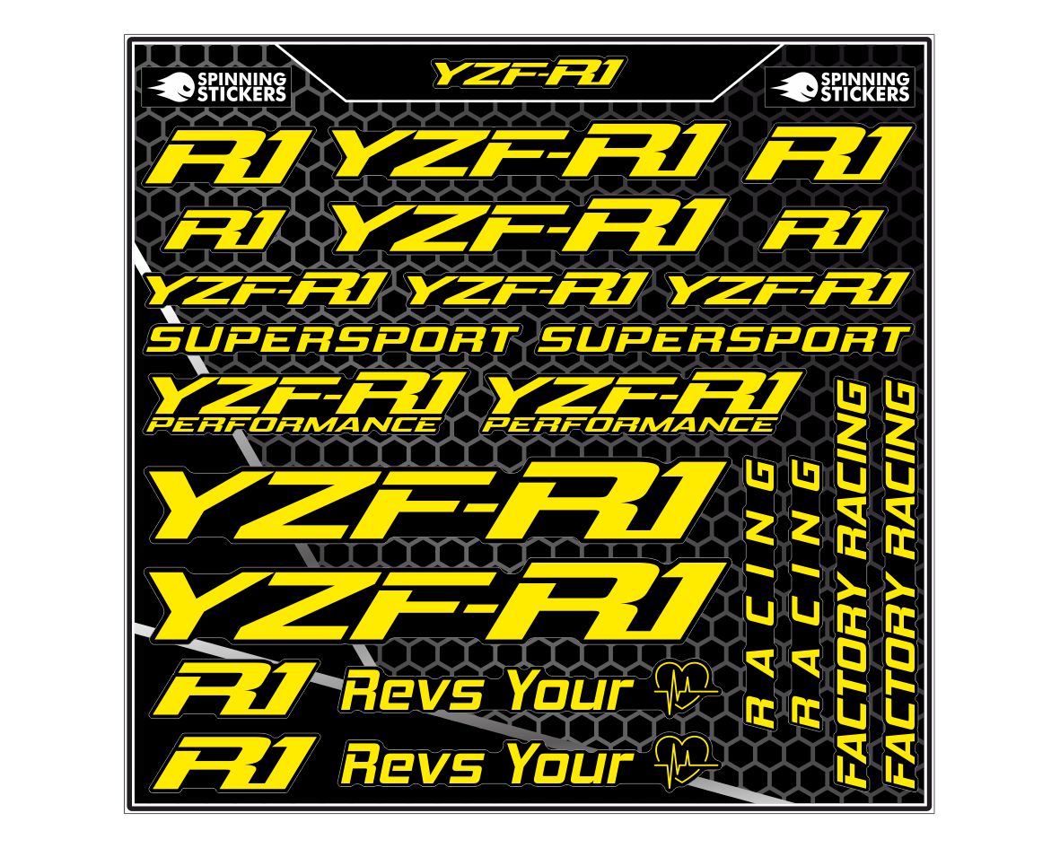 Yamaha YZF-R1 sticker kit