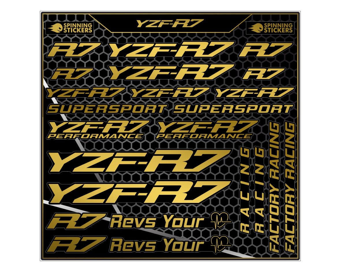 Yamaha YZF-R7 stickerset