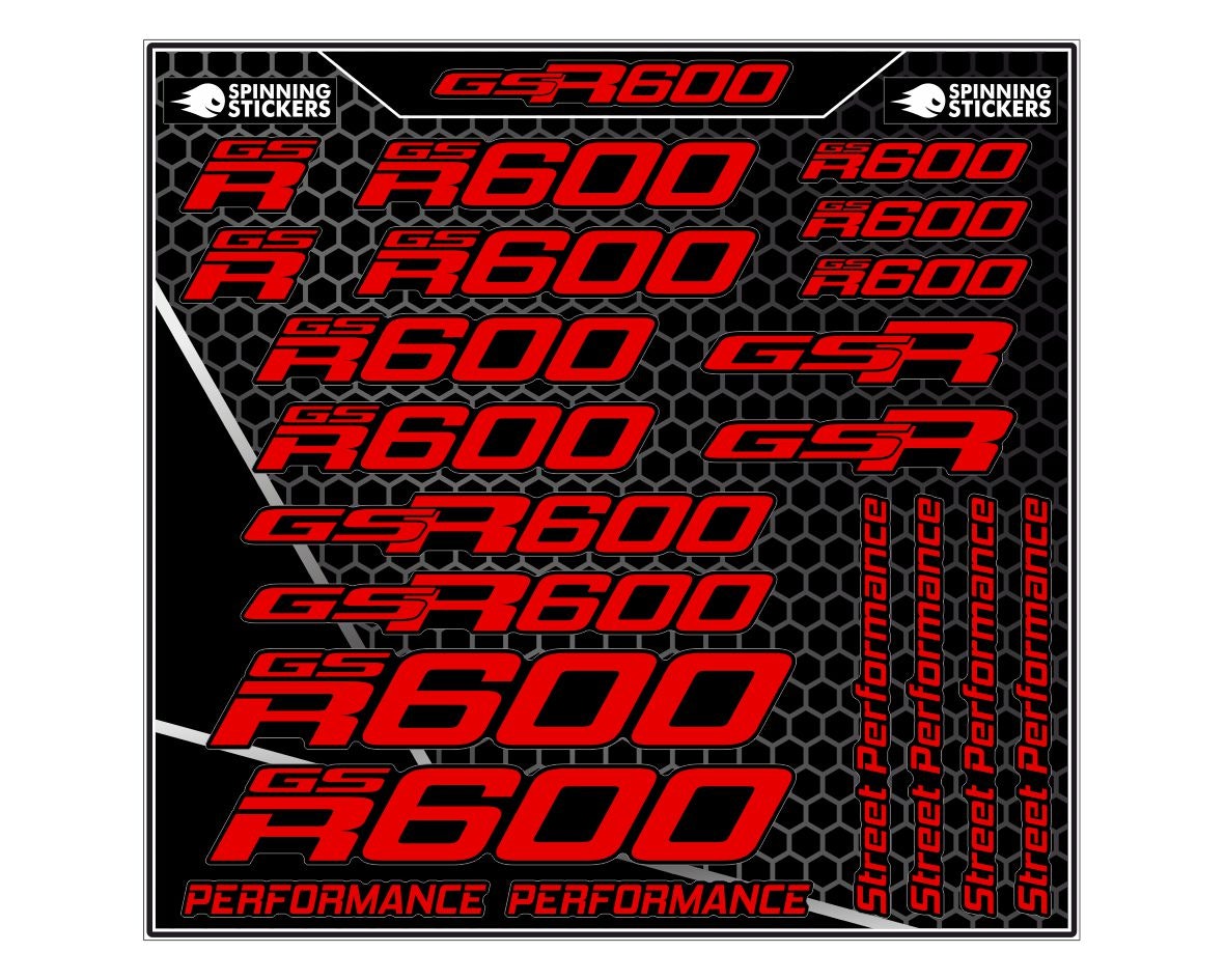 Suzuki GSR600 sticker kit - SpinningStickers | #1 Motorcycle & Powersport  Graphics