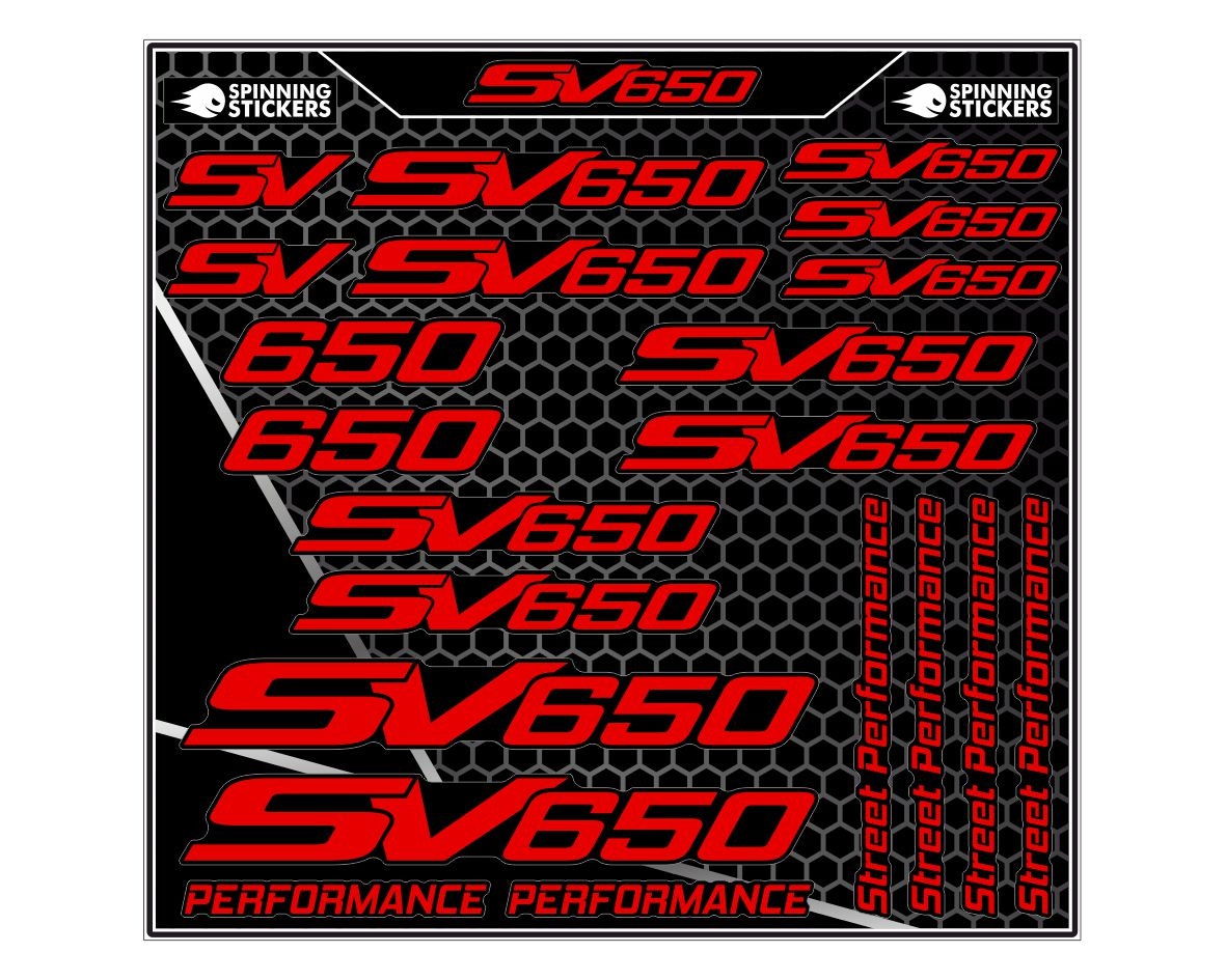 Suzuki SV650 stickerset