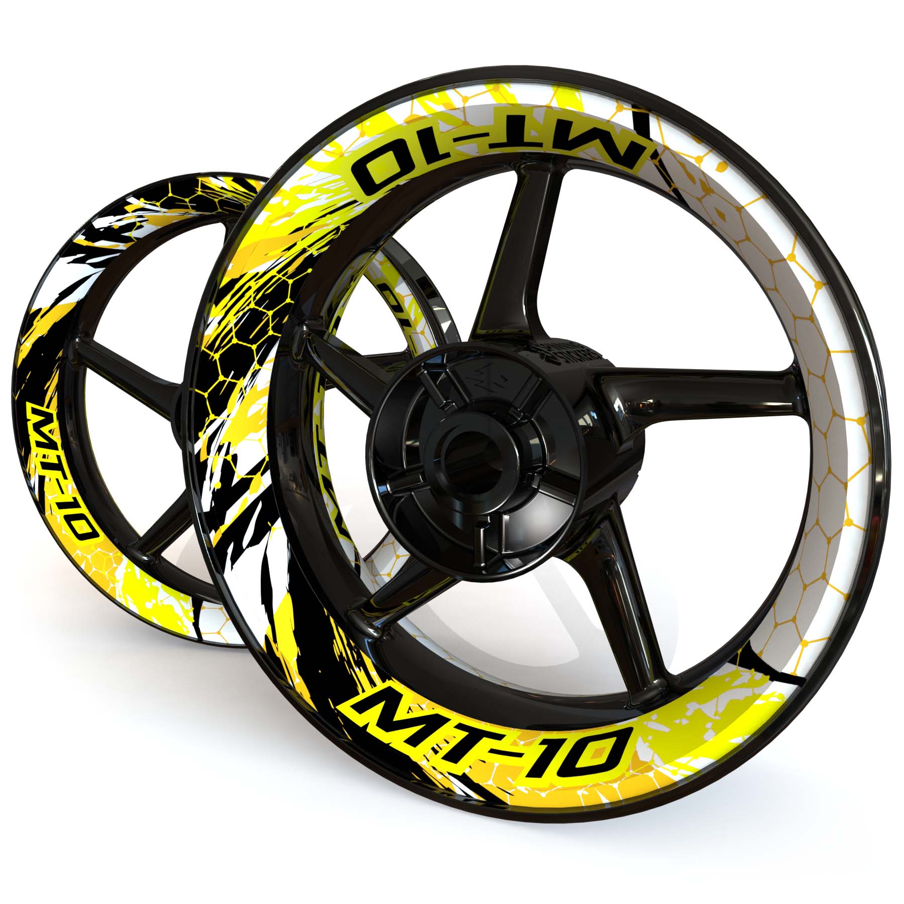 Yamaha MT-10 "Riot" Wheel Stickers - Premium Design