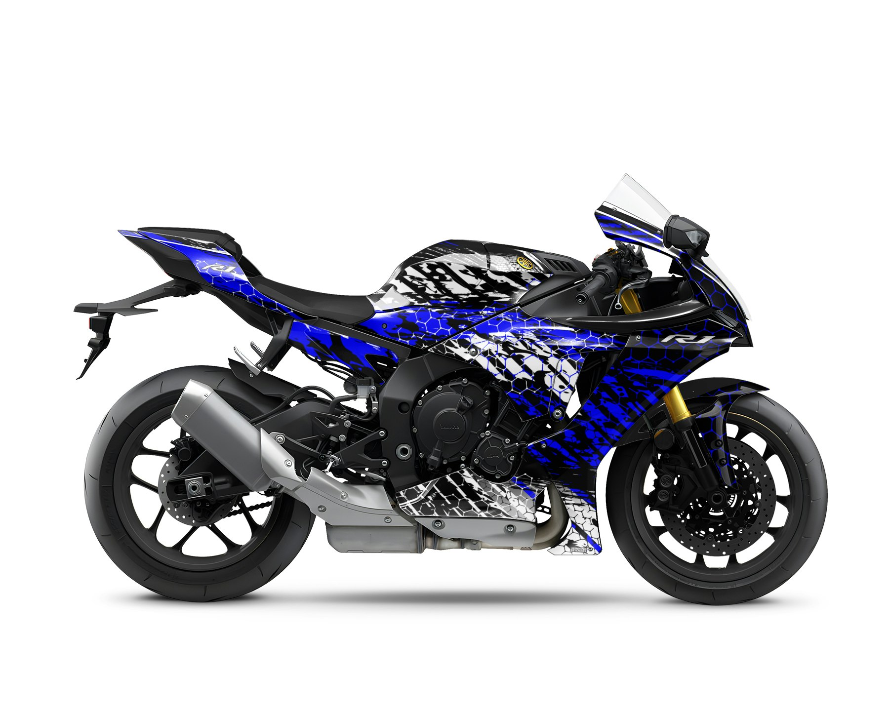 Yamaha YZF-R1 Wheel Stickers - Plus Design - SpinningStickers