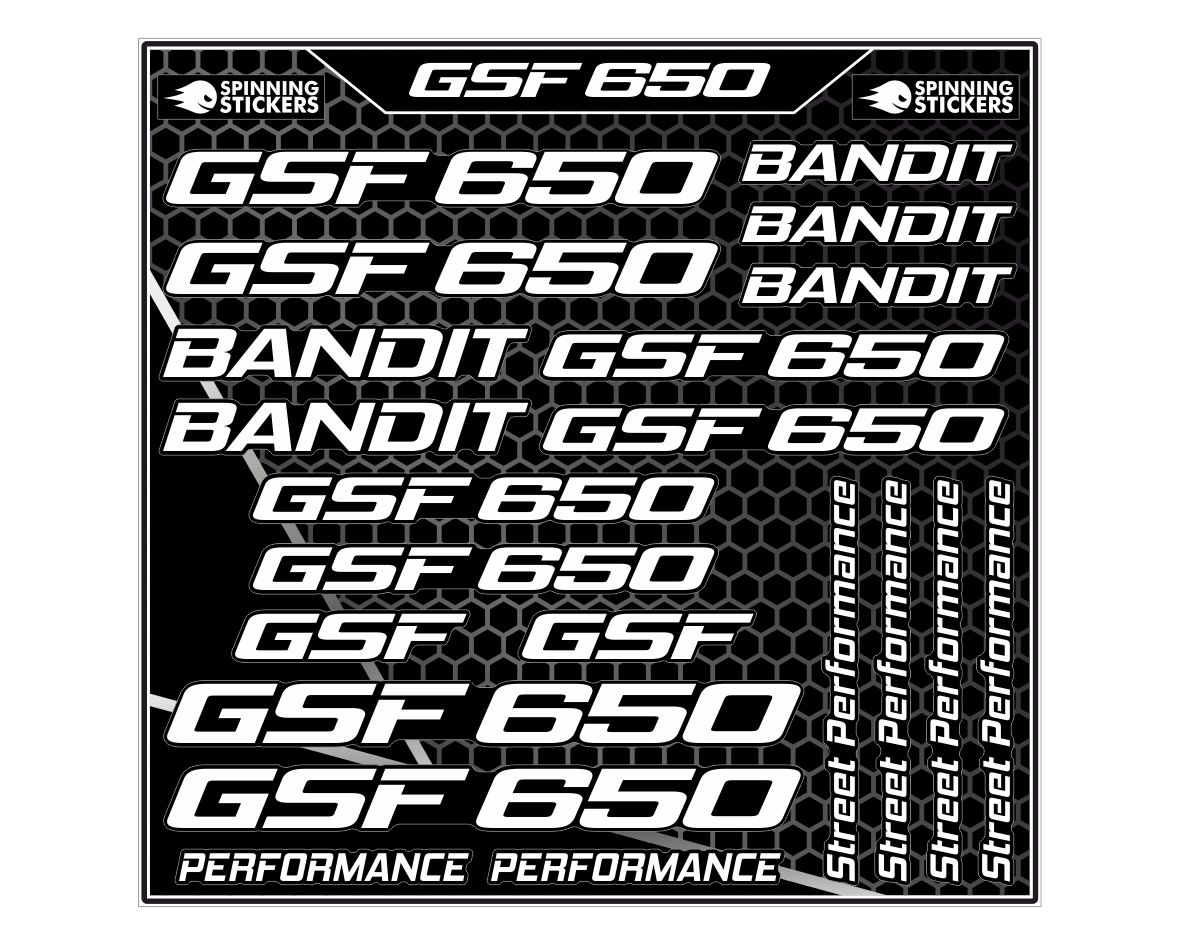 Suzuki GSF650 sticker kit