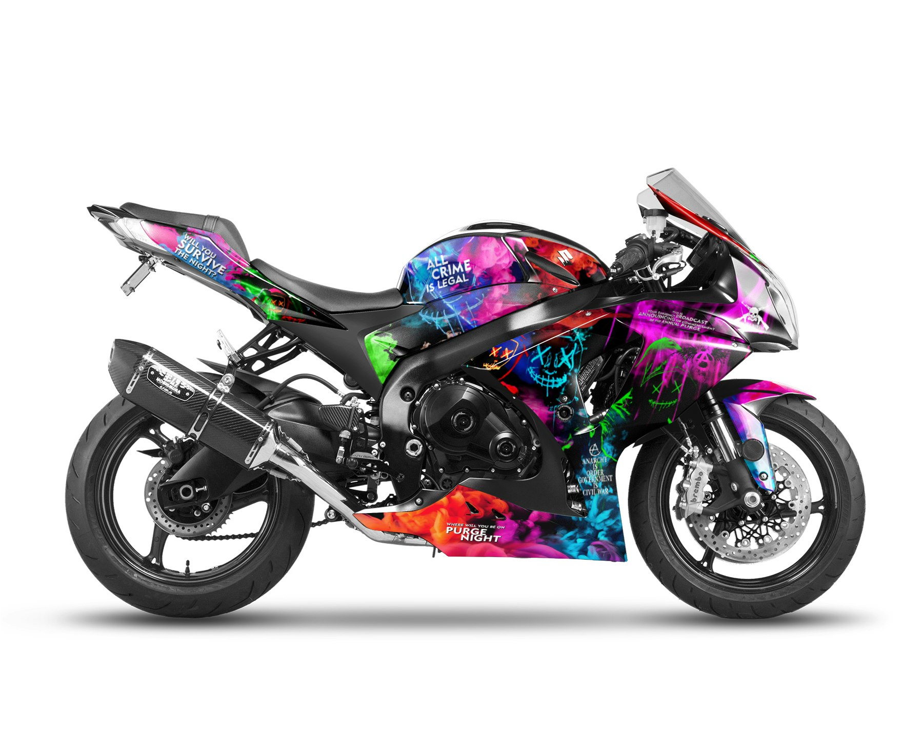 Suzuki GSXR 1000 Graphics Kit - "The Purge" 2009-2016 - SpinningStickers |  #1 Motorcycle & Powersport Graphics