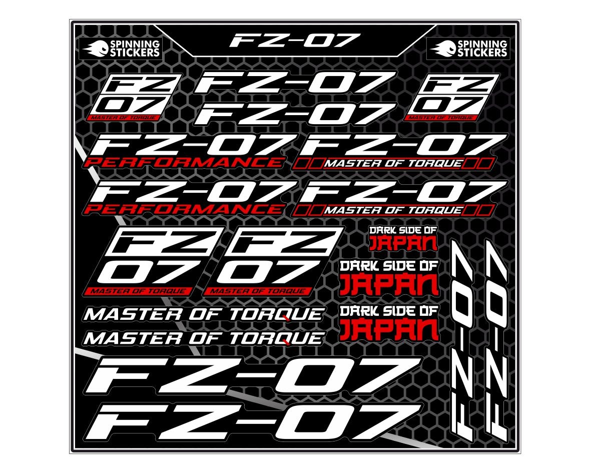 Yamaha FZ 07 stickerset