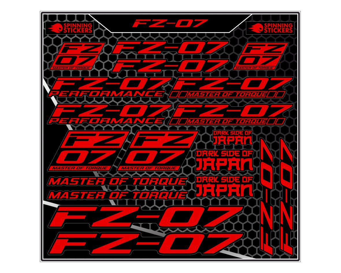 Yamaha FZ 07 sticker kit