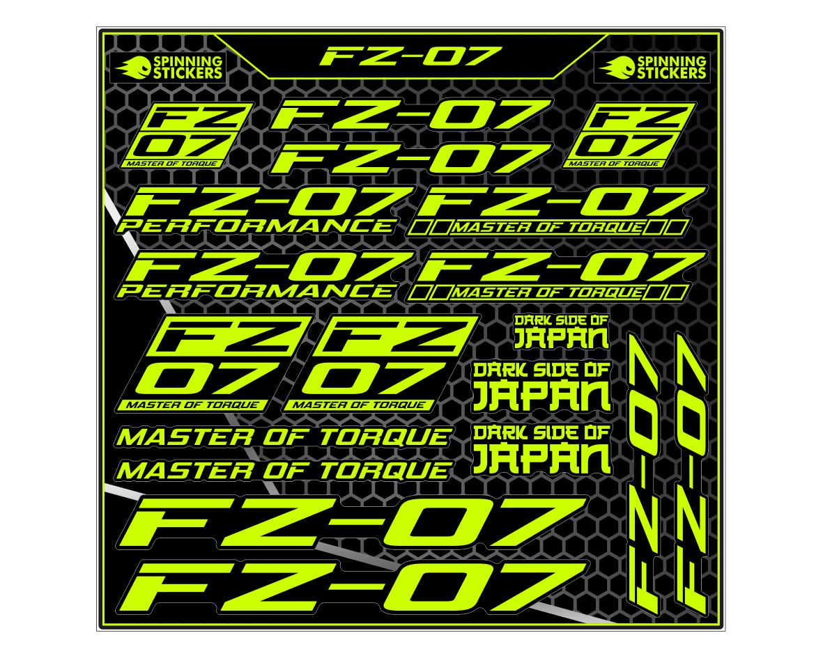 Yamaha FZ 07 sticker kit