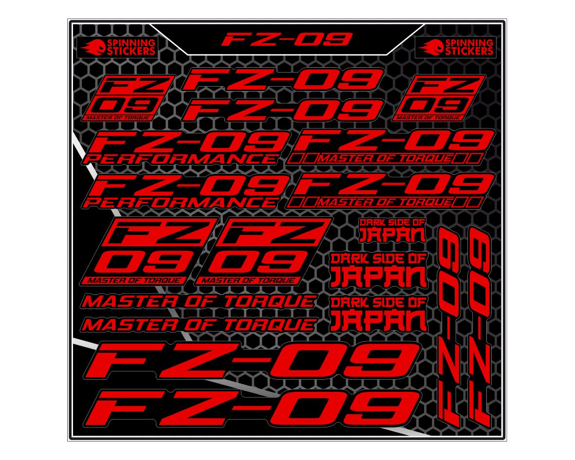 Yamaha FZ 09 sticker kit