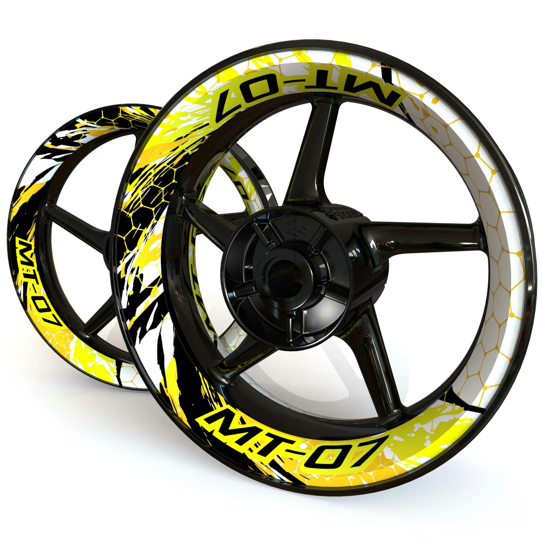 Yamaha MT-07 "Riot" Wheel Stickers - Premium Design