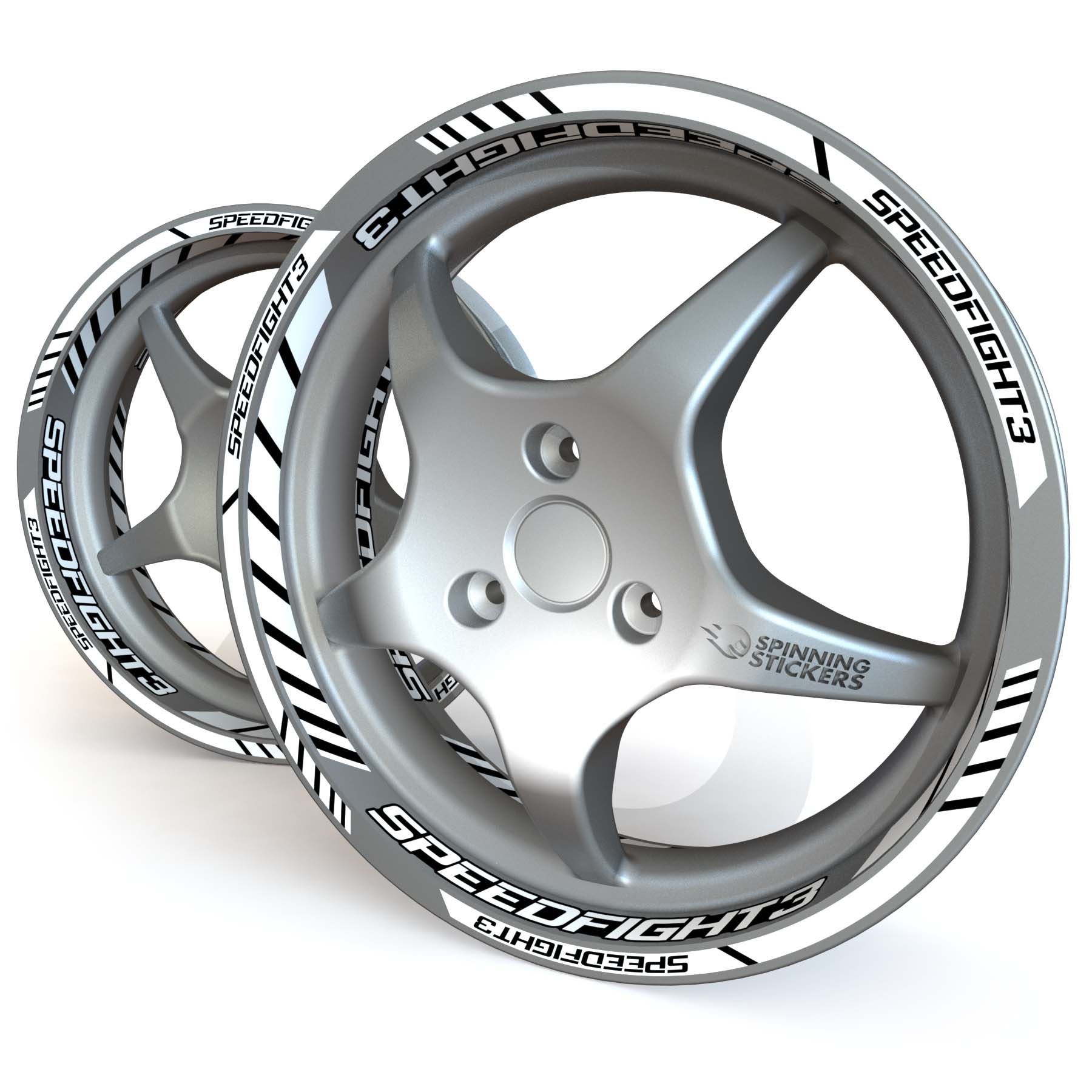 Peugeot Speedfight 3 Wheel Stickers - Plus Design