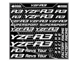 Yamaha YZF-R3 Kit d'autocollants
