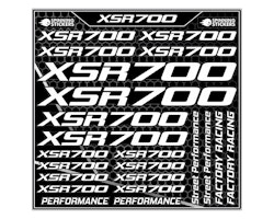 Yamaha XSR700 Kit d'autocollants