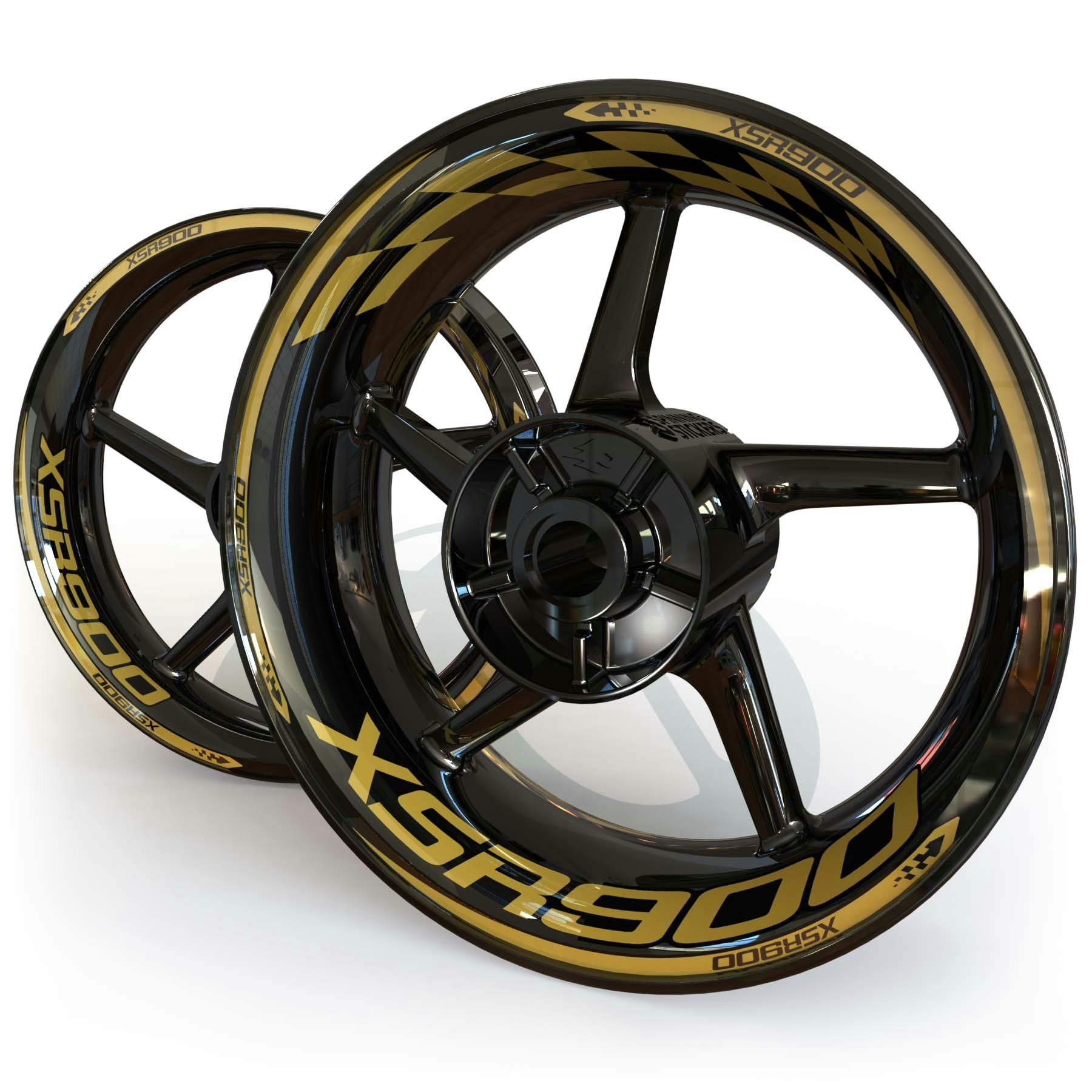 XSR900 Wheel Stickers - "Checker"