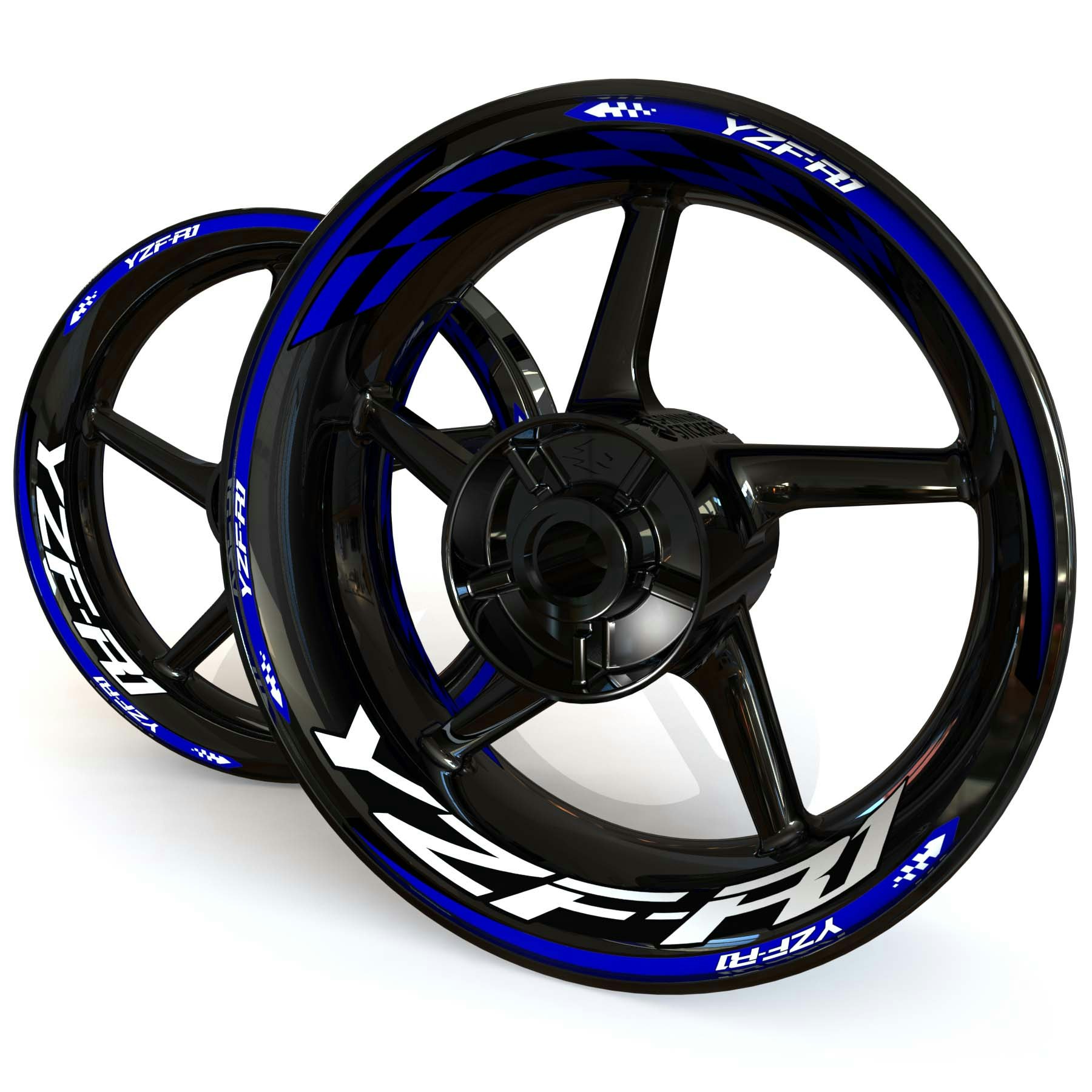 YZF-R1 Wheel Stickers - "Checker"