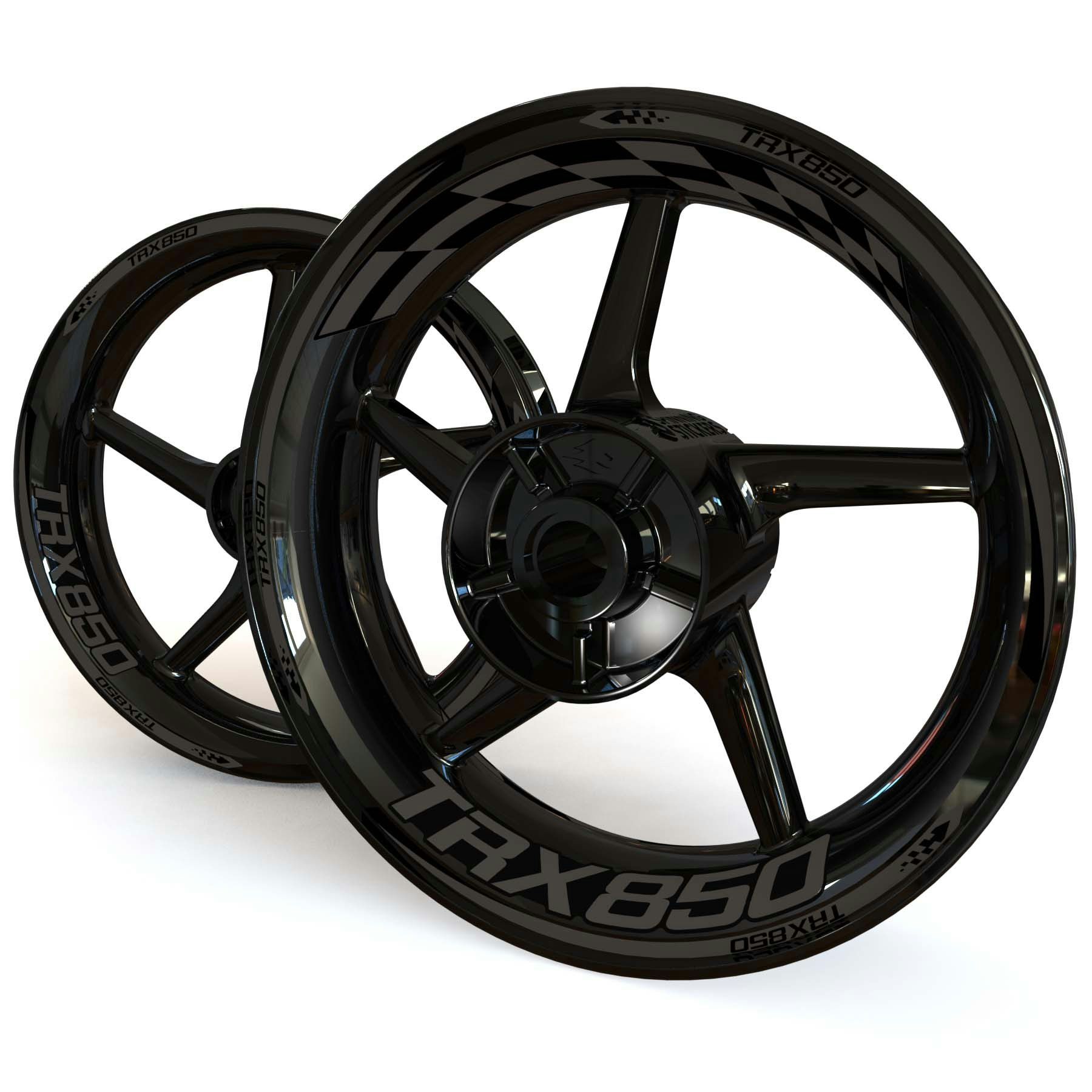 Adhesivos para ruedas Yamaha TRX850 - "Checker" Diseño estándar