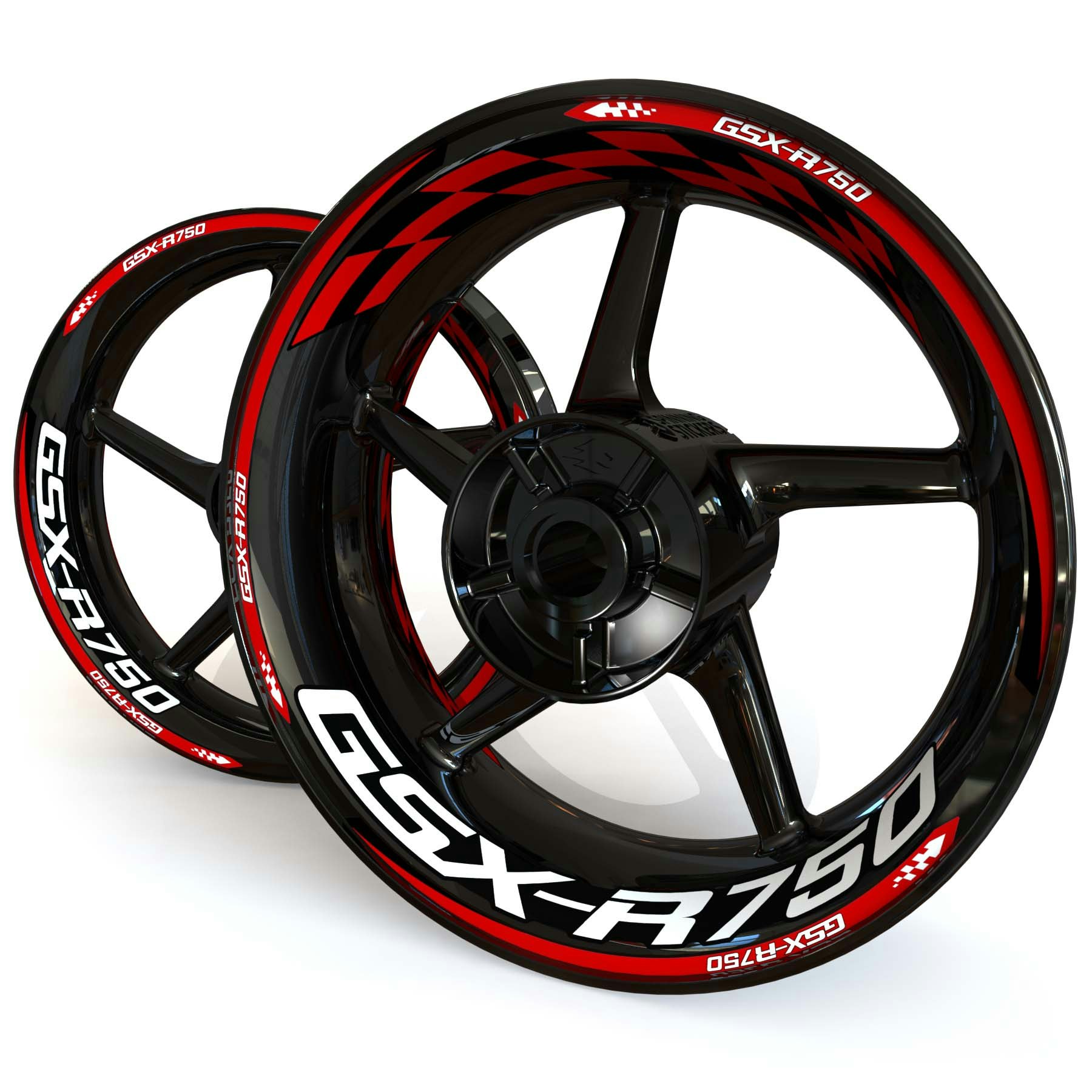 GSX-R 750 Wheel Stickers - "Checker"