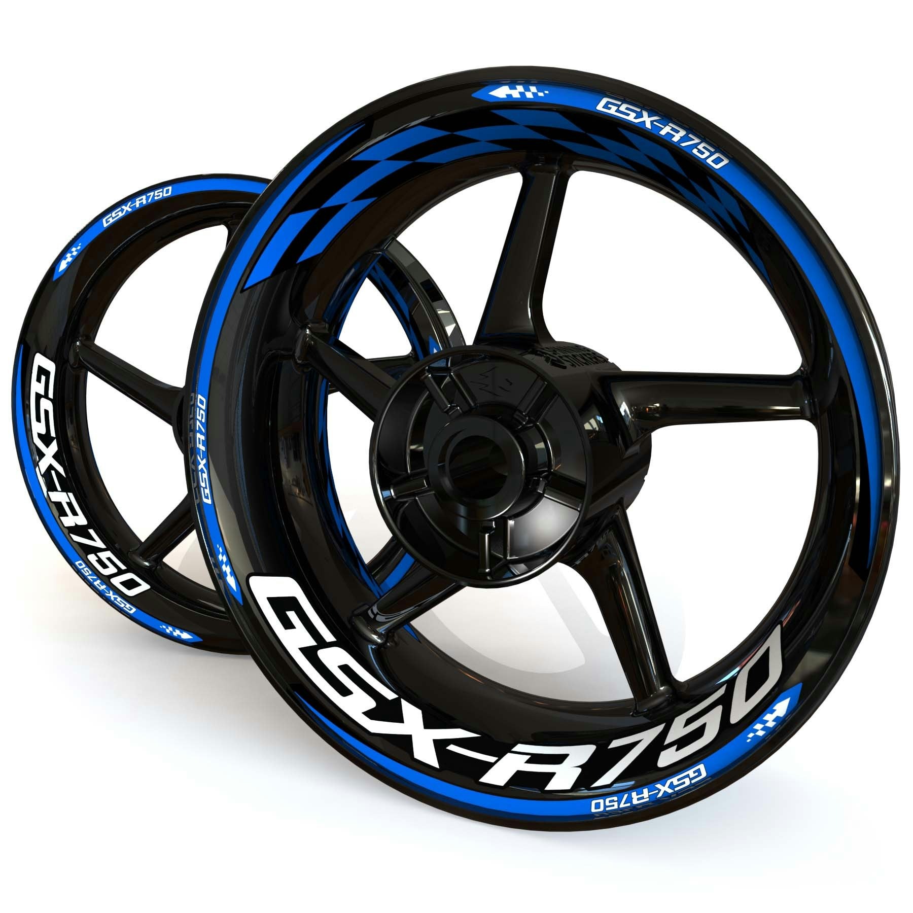 GSX-R 750 Wheel Stickers - "Checker"
