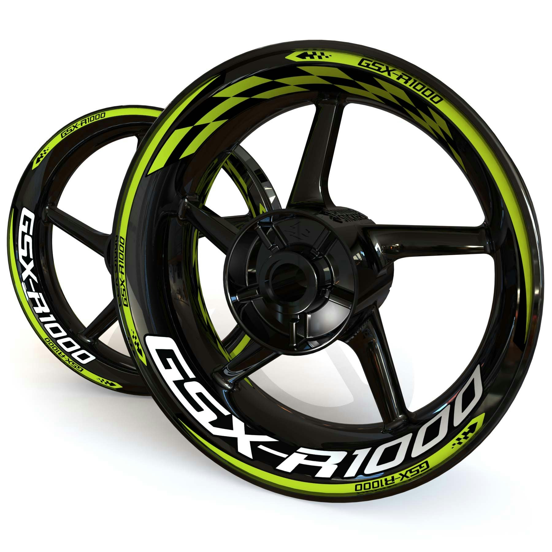 GSX-R 1000 Wheel Stickers - "Checker"