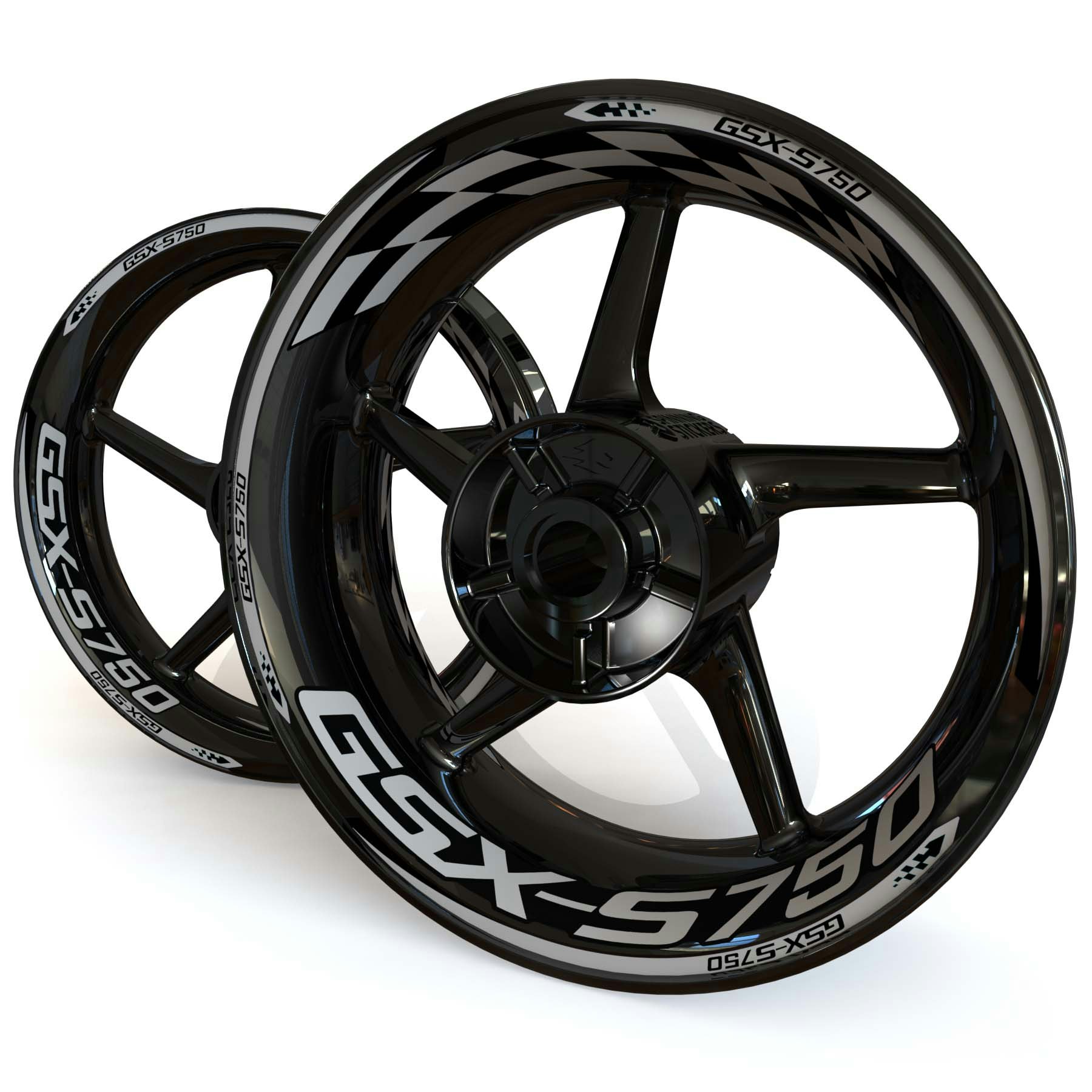 GSX-S 750 Wheel Stickers - "Checker"