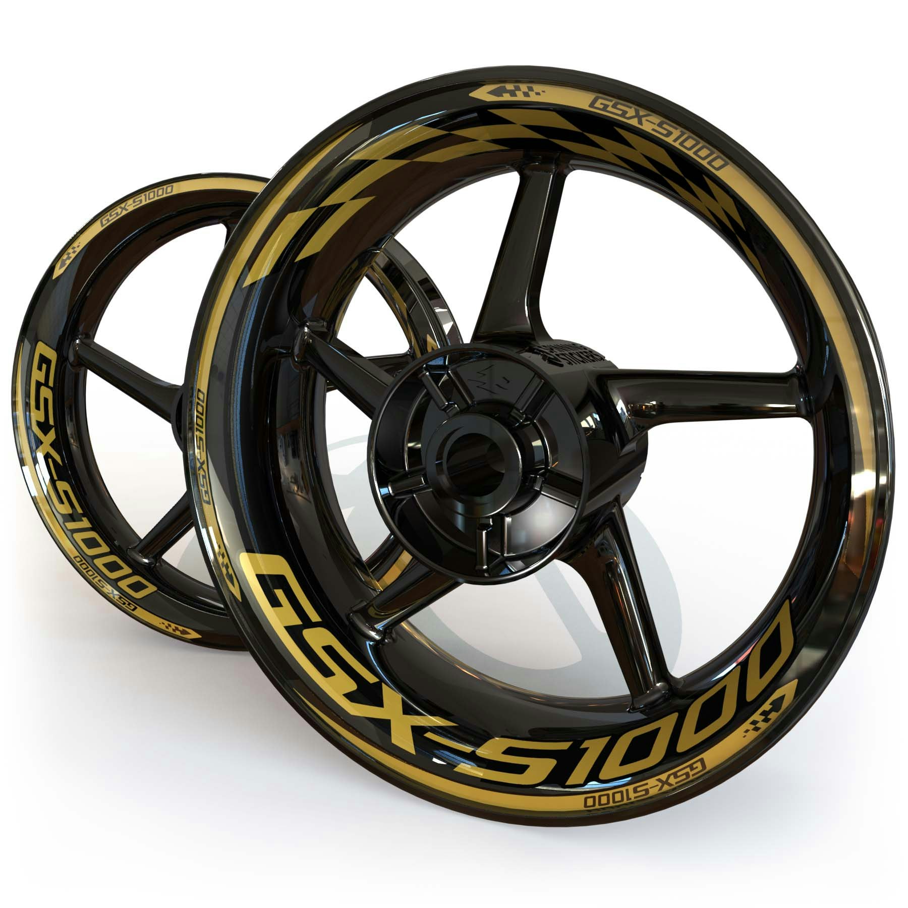 GSX-S 1000 Wheel Stickers - "Checker"