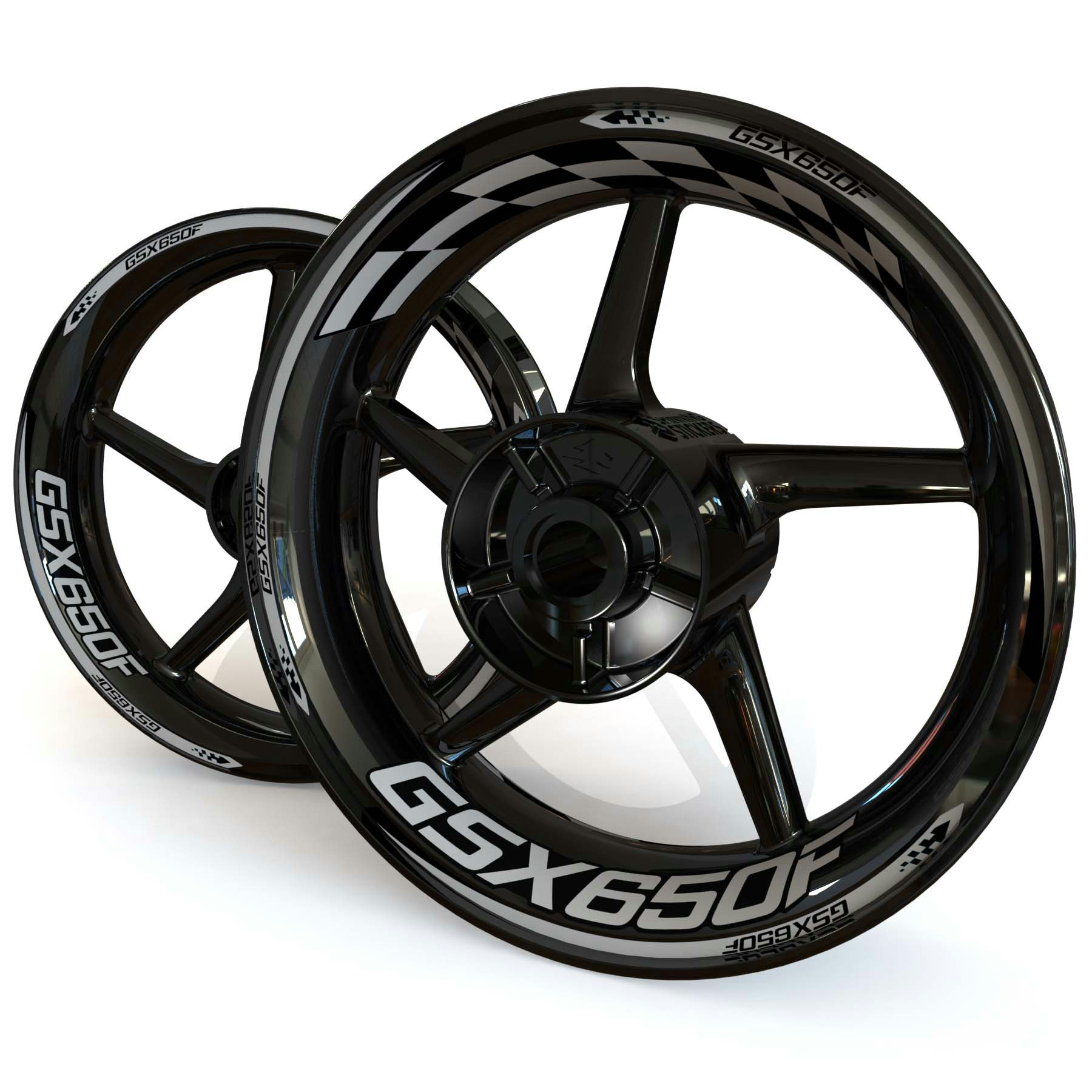 GSX650F Wheel Stickers - "Checker"