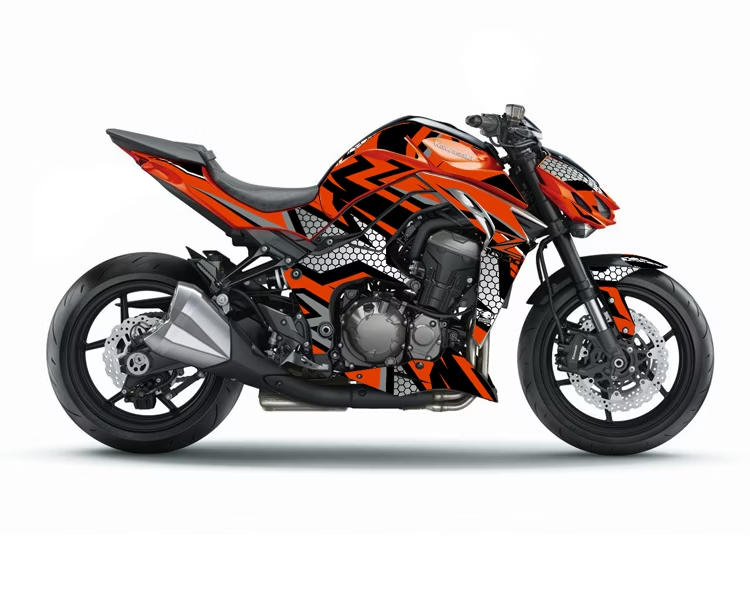 "Hexagon" Motorrad Grafik-Kit - Design auf Anfrage