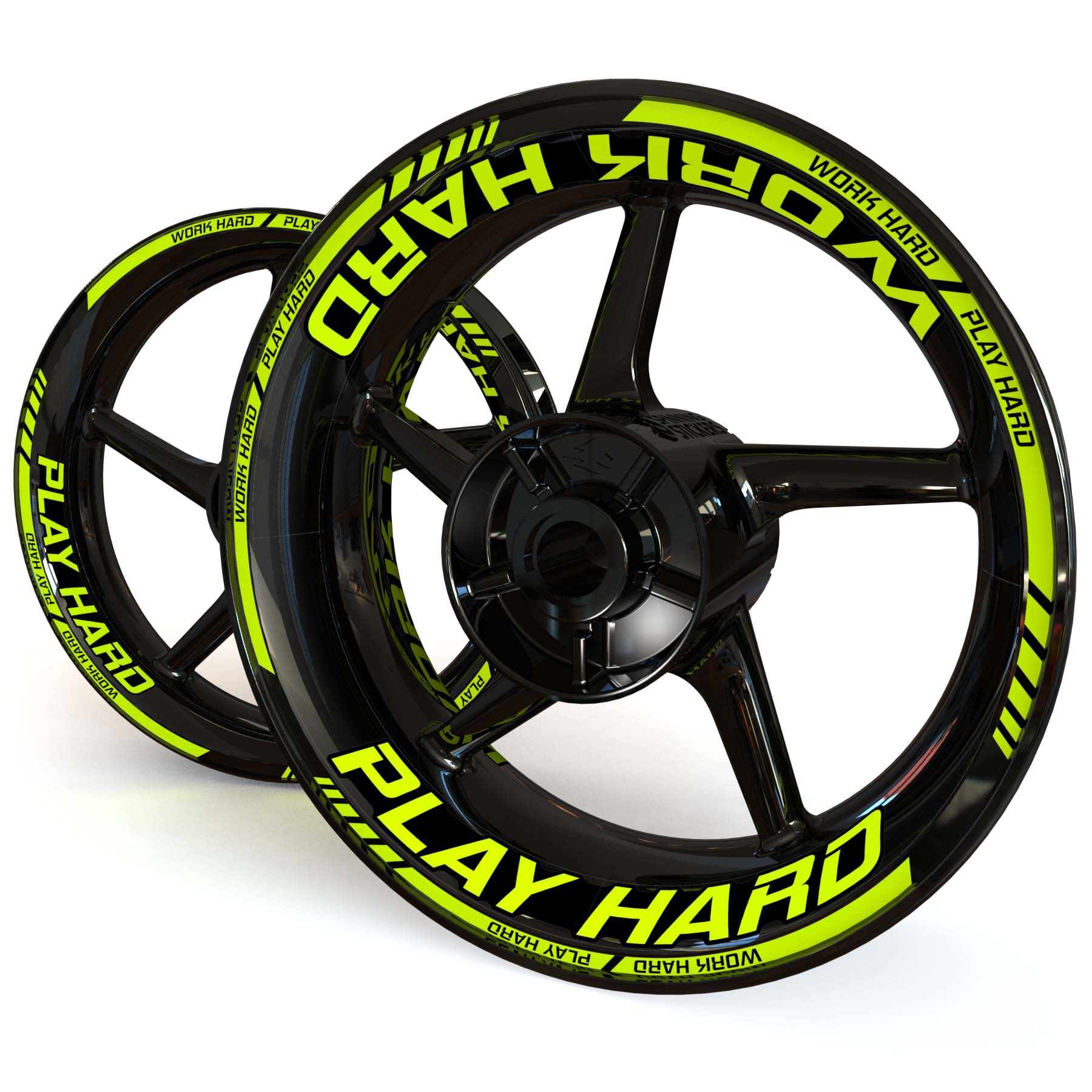 Wheel Stickers - "Work Hard, Play Hard" Standard design