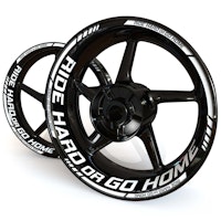 "Ride Hard or Go HOME" Wheel Stickers