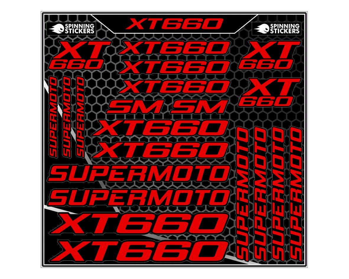 Yamaha XT660 Kit d'autocollants