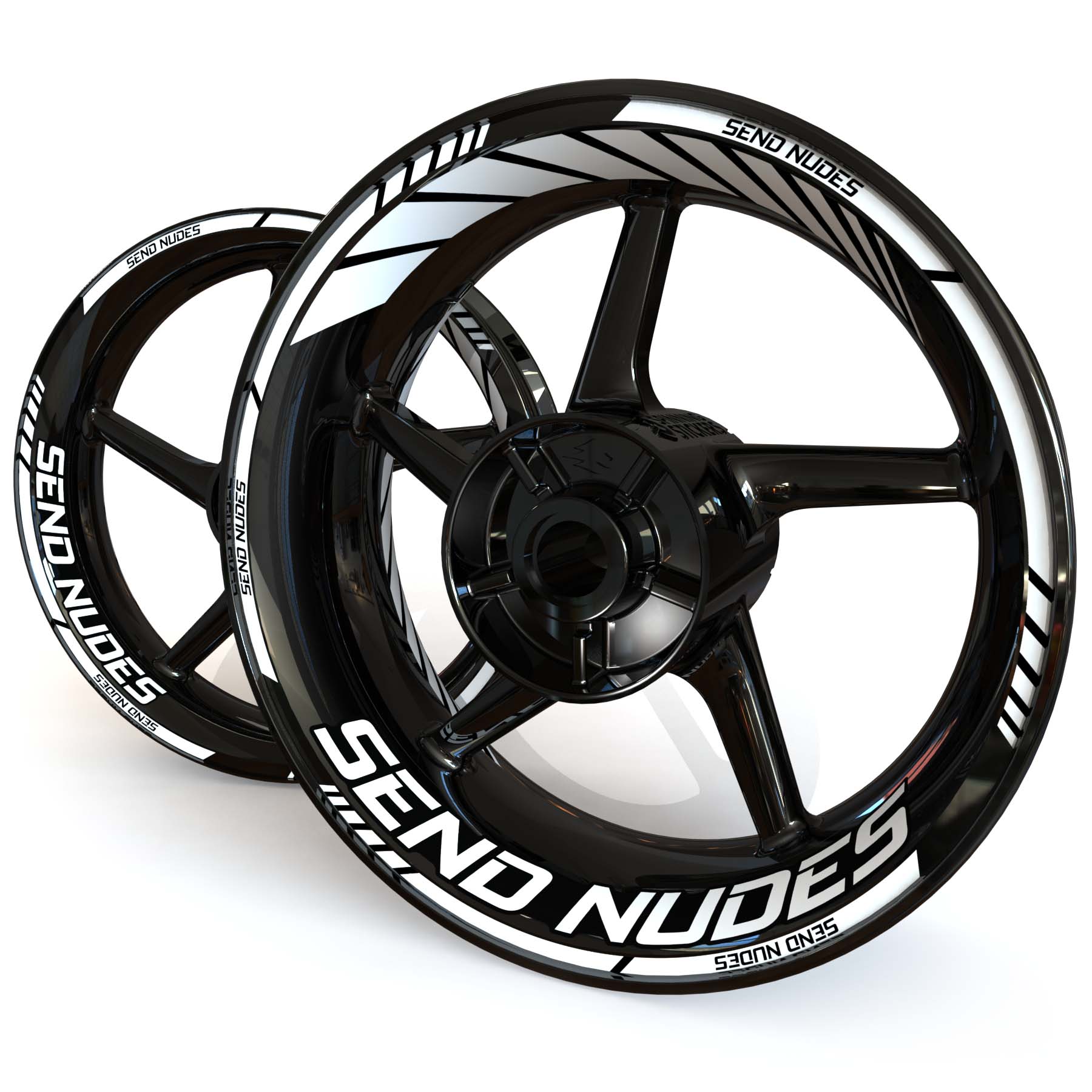 Send Nudes Wheel Stickers - "Classic" Standard design