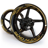 "Send Nudes" Wheel Stickers - "Checker"