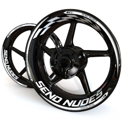 Send Nudes Wheel Stickers - "Checker" Standard design