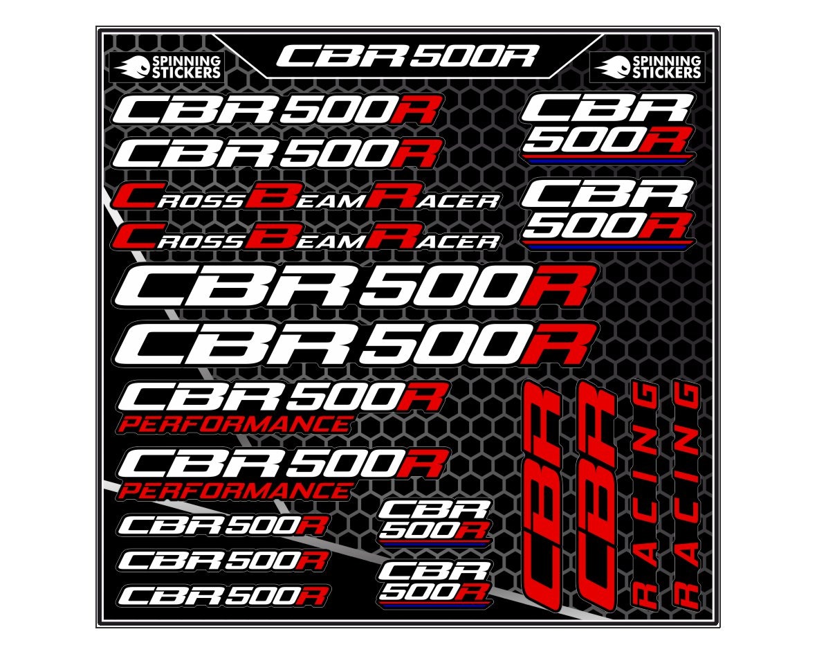Honda CBR500R Kit d'autocollants