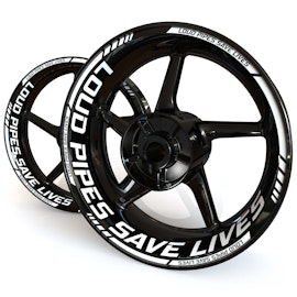 Wheel Stickers - "Load Pipes Save Lives" Standard design