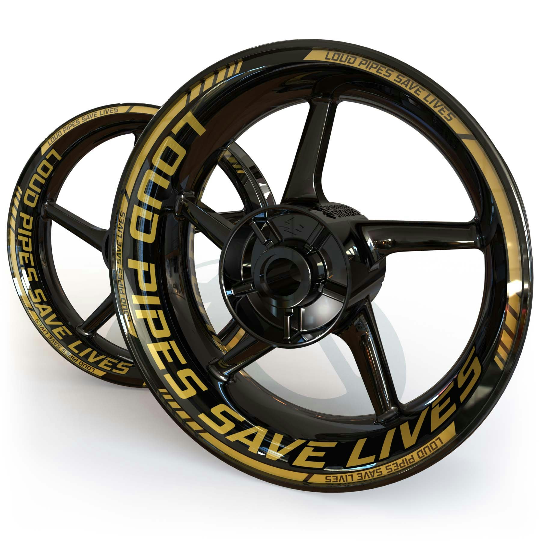 "Loud Pipes Save Lives" Wheel Stickers