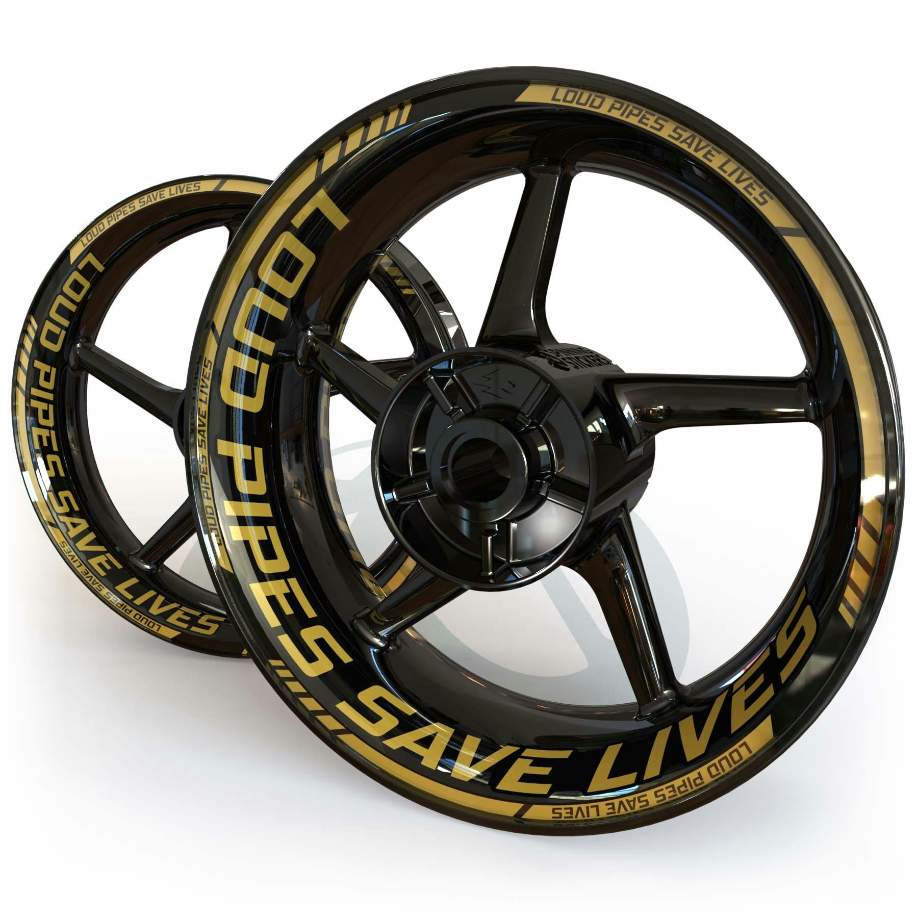 Wheel Stickers - "Load Pipes Save Lives" Standard design