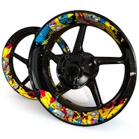 "Frantic" Wheel Stickers - Two Piece