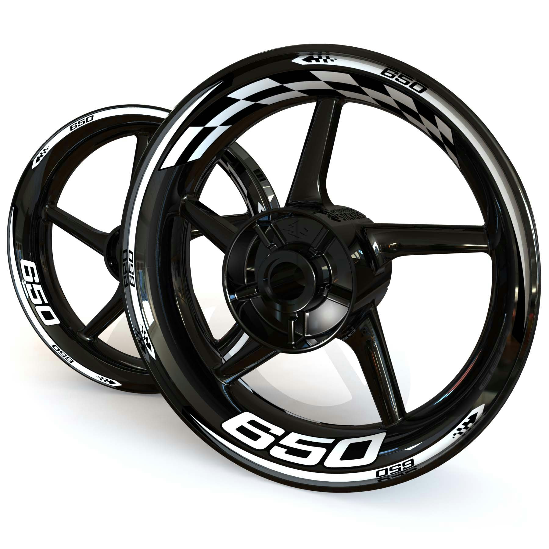 Wheel Stickers - Fits Z650 - "Checker"